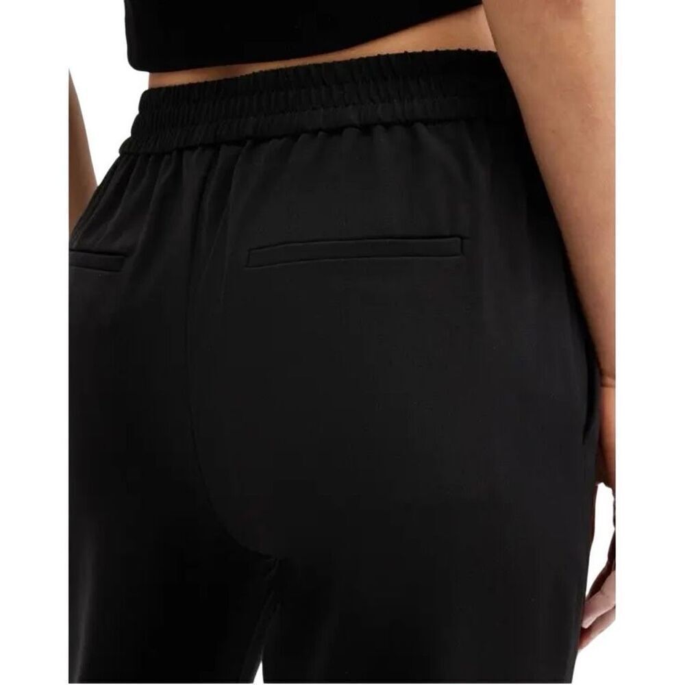 ALLSAINTS Aleida Trouser Pants Pull On Cropped Tapered Black Size 6 - Picture 9 of 11